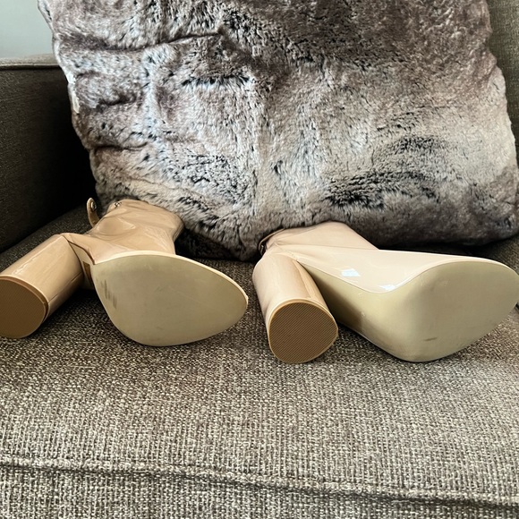 Excellent condition. Nude shiny booties. - Picture 3 of 3